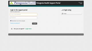 Patagonia Health Support Portal: Sign into
