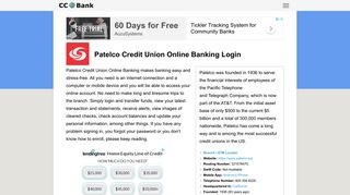Patelco Credit Union Online Banking Login - CC Bank