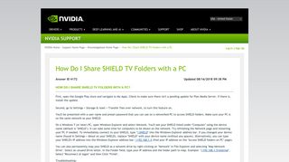 How Do I Share SHIELD TV Folders with a PC - Nvidia