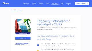 Edgenuity Pathblazer® / Hybridge® / CLHS - Clever application ...