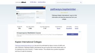Pathways.kaplaninternational.com website. Kaplan International ...