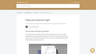 Help your learners login | Pathwright Help Center