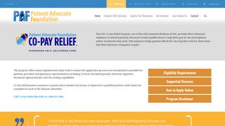 Co-Pay Relief Program | Patient Advocate Foundation