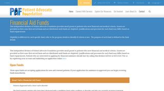 Financial Aid Funds | Patient Advocate Foundation