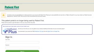 Patient Portal - Patient First - Medfusion