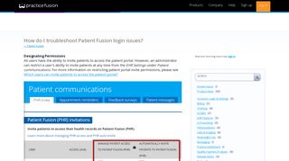 How do I troubleshoot Patient Fusion login issues? – Knowledge Base