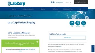 LabCorp Patient Inquiry | LabCorp