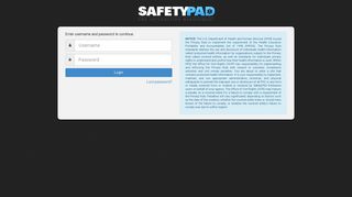 Login - SafetyPAD Enterprise 5