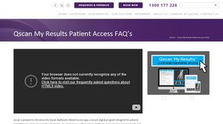 Qscan My Results Patient Access FAQ's - Qscan