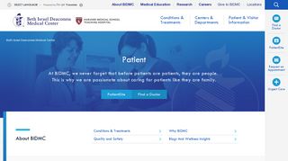 Patient | BIDMC of Boston - Beth Israel Deaconess Medical Center