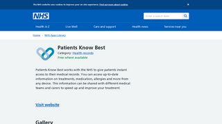 Patients Know Best - NHS Apps Library