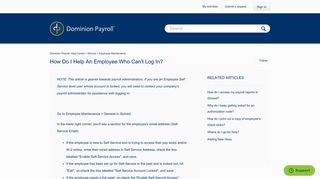 How do I help an employee who can't log in? – Dominion Payroll: Help ...