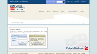 Patriot Insurance Company - Policyholder Login