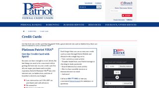 Credit Cards - Patriot Federal Credit Union