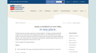 Make a Payment - Patriot Insurance