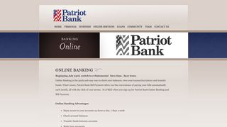 Online Banking - Patriot Bank