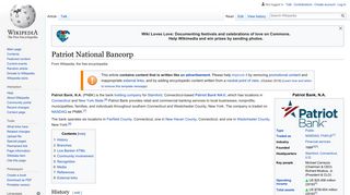 Patriot National Bancorp - Wikipedia