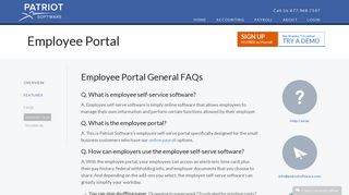 Patriot Software Employee Portal FAQs