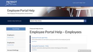 Employee Portal Help - Employees - Patriot Software