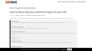 How to allow only your patrons to log in to your site - CodeBard!