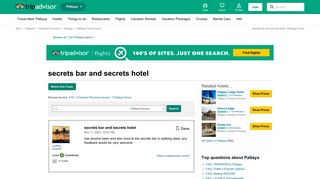 secrets bar and secrets hotel - Pattaya Forum - TripAdvisor