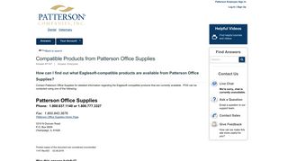 Compatible Products from Patterson Office Supplies - Service