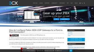 How do I configure Patton ISDN VOIP Gateways for a Point-to-Point ...