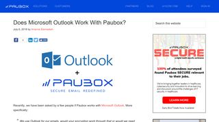 Does Microsoft Outlook Work With Paubox? – Paubox
