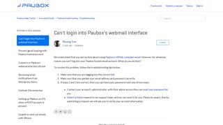 Can't login into Paubox's webmail interface – Paubox Help Center