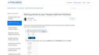 Adding priority to your Paubox webmail interface – Paubox Help Center
