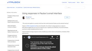 Using responses in Paubox's email interface – Paubox Help Center