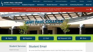 Student Email Help | Saint Paul College