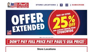 Paul's Warehouse USA Outlet - Store Locations
