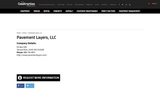 Pavement Layers, LLC - For Construction Pros