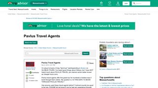 Pavlus Travel Agents - Massachusetts Forum - TripAdvisor