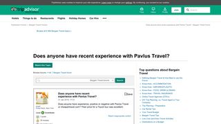 Does anyone have recent experience with Pavlus Travel? - Bargain ...