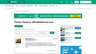Pavlus Travel or affordabletravel.com - Europe Forum - TripAdvisor