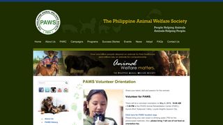 The Philippine Animal Welfare Volunteer Program - The Philippine ...