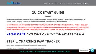 quick start guide - PawTracker - The Paw Tracker