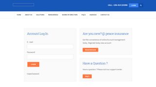 Login | Pax Insurance - Center for Web Presence