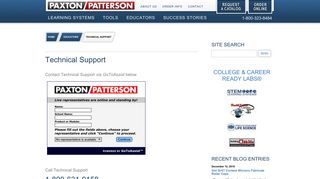 Technical Support - Paxton Patterson