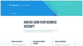How do I login to my business account? - PayNearMe