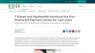 7-Eleven and PayNearMe Introduce the First Mobile Bill Payment ...