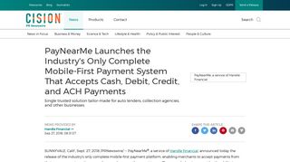 PayNearMe Launches the Industry's Only Complete Mobile-First ...