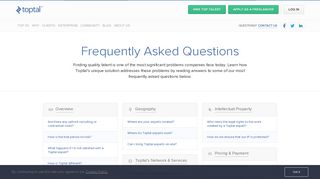 Frequently Asked Questions | Toptal