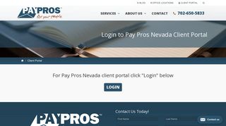 Login to Pay Pros Nevada Client Portal