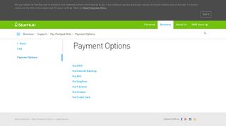 Payment Options | StarHub Singapore