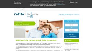 SIMS Agora - Secure Cashless Payments - For Parents