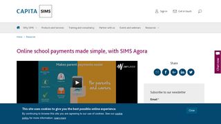 Online school payments made simple, with SIMS Agora | Capita SIMS