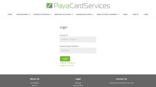 Login | PayaCardServices